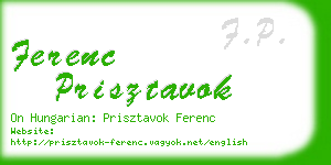 ferenc prisztavok business card